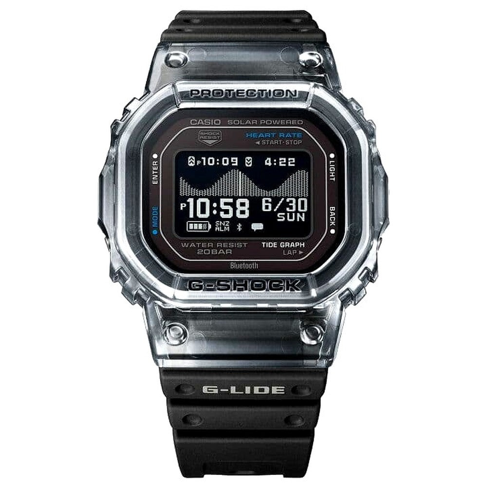Casio G-Shock G-Lide GBX-H5600-1JR solar watch with black band and digital display