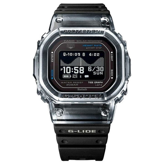 Casio G-Shock G-Lide GBX-H5600-1JR solar watch with black band and digital display