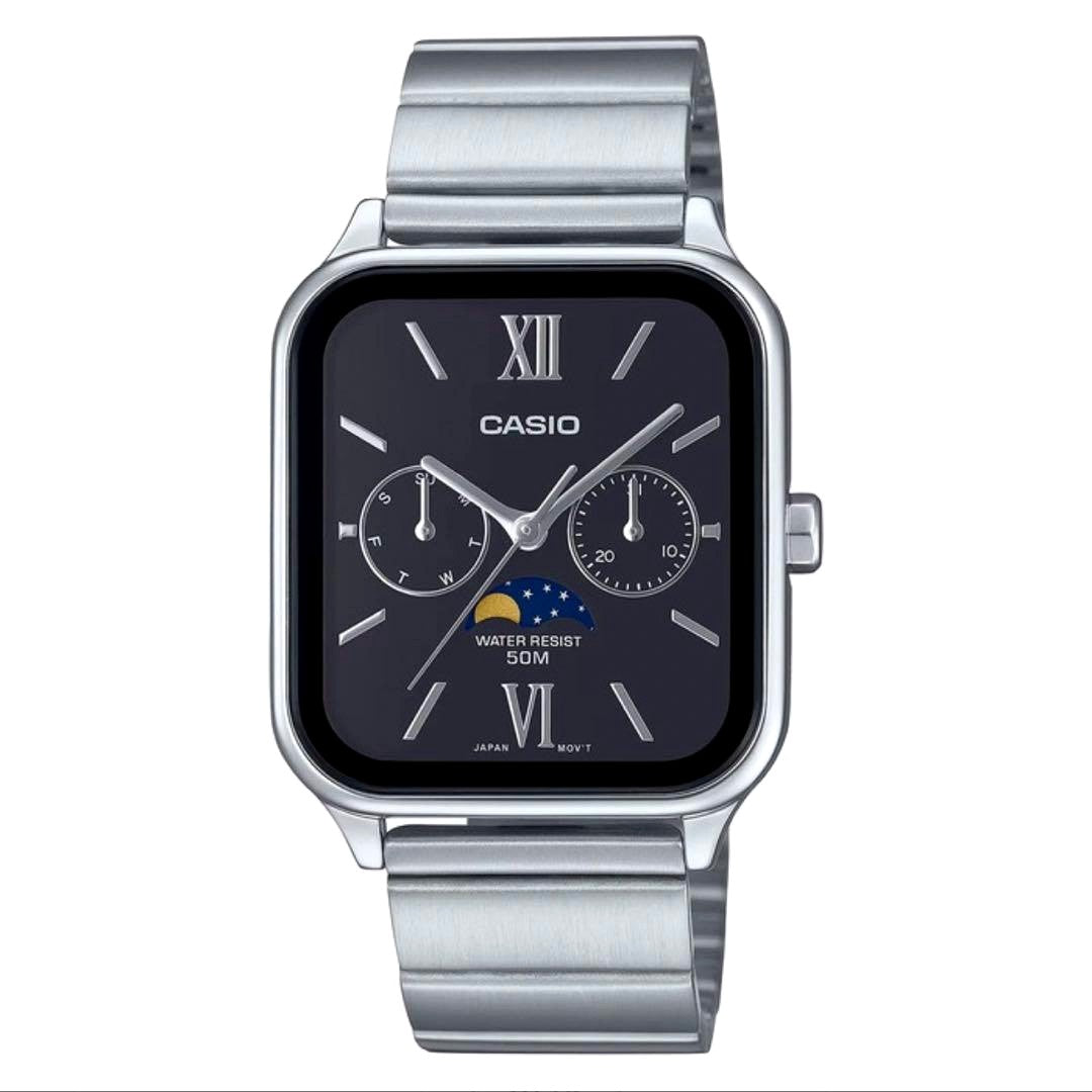 Casio Standard MTP-M305D 1A2 men's analog quartz wristwatch with stainless steel band
