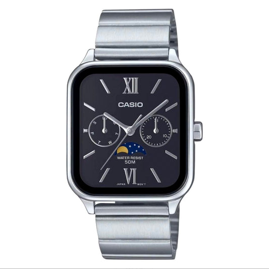 Casio Standard MTP-M305D 1A2 men's analog quartz wristwatch with stainless steel band
