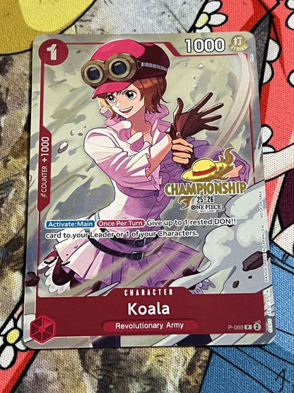 One Piece Card Game English Championship Koala Gold Letter Card 2025-2026 limited edition Japan import