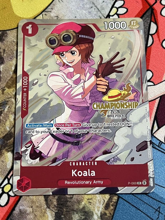 One Piece Card Game English Championship Koala Gold Letter Card 2025-2026 limited edition Japan import