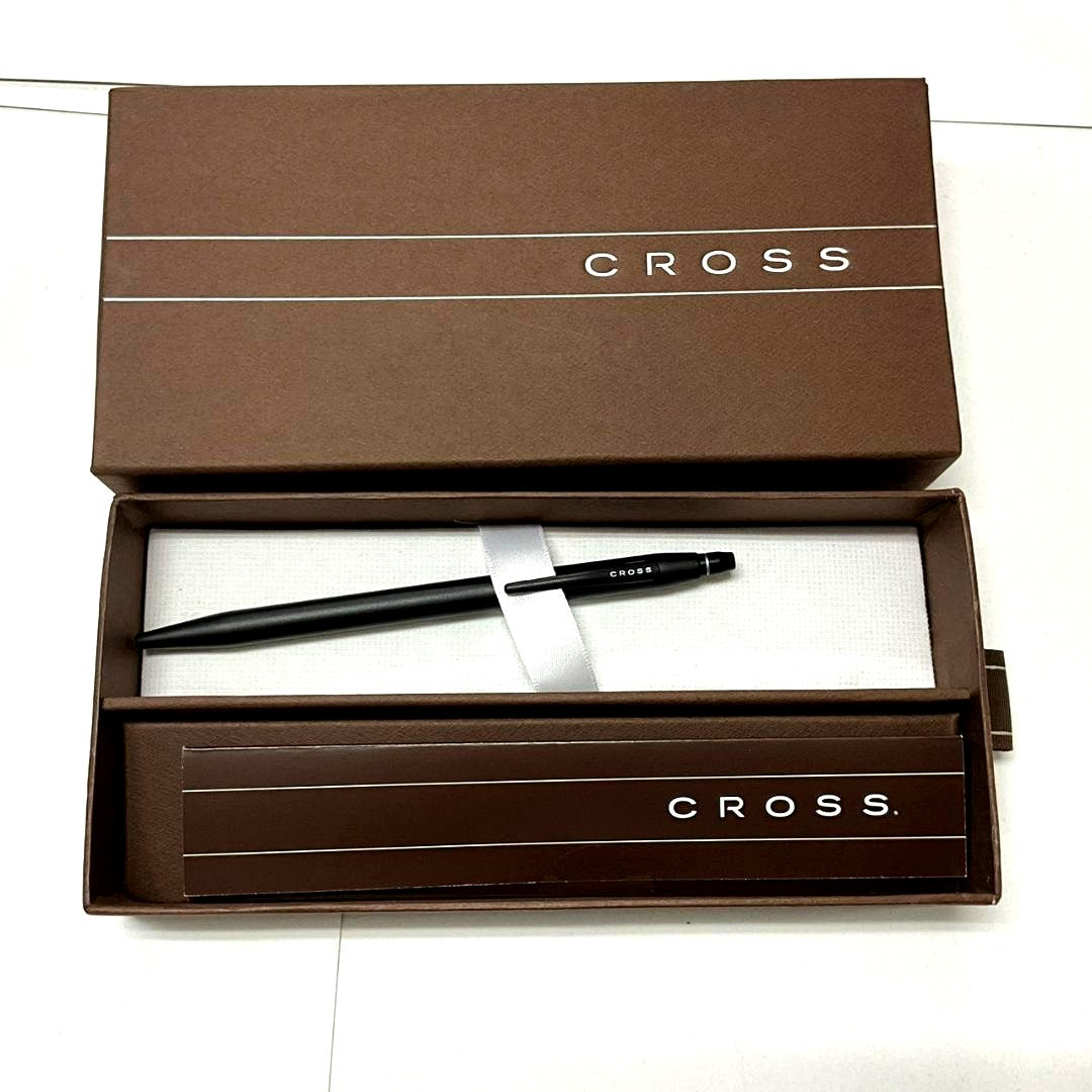 Cross Classic Ballpoint Pen FK-0757 with black body and silver clip, 5.5 inches long, shown in dedicated box