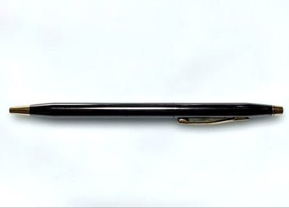 Cross Classic Century ballpoint pen with glossy black body and gold accents, Japan import