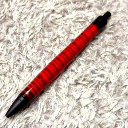Kato Maple Wood Pen with Caramel Lacquer Finish and 3D Grain Red
