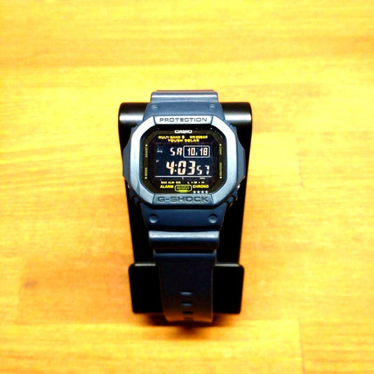 Casio G-Shock GW-5610NV-2JF navy blue radio solar watch showing front face and strap