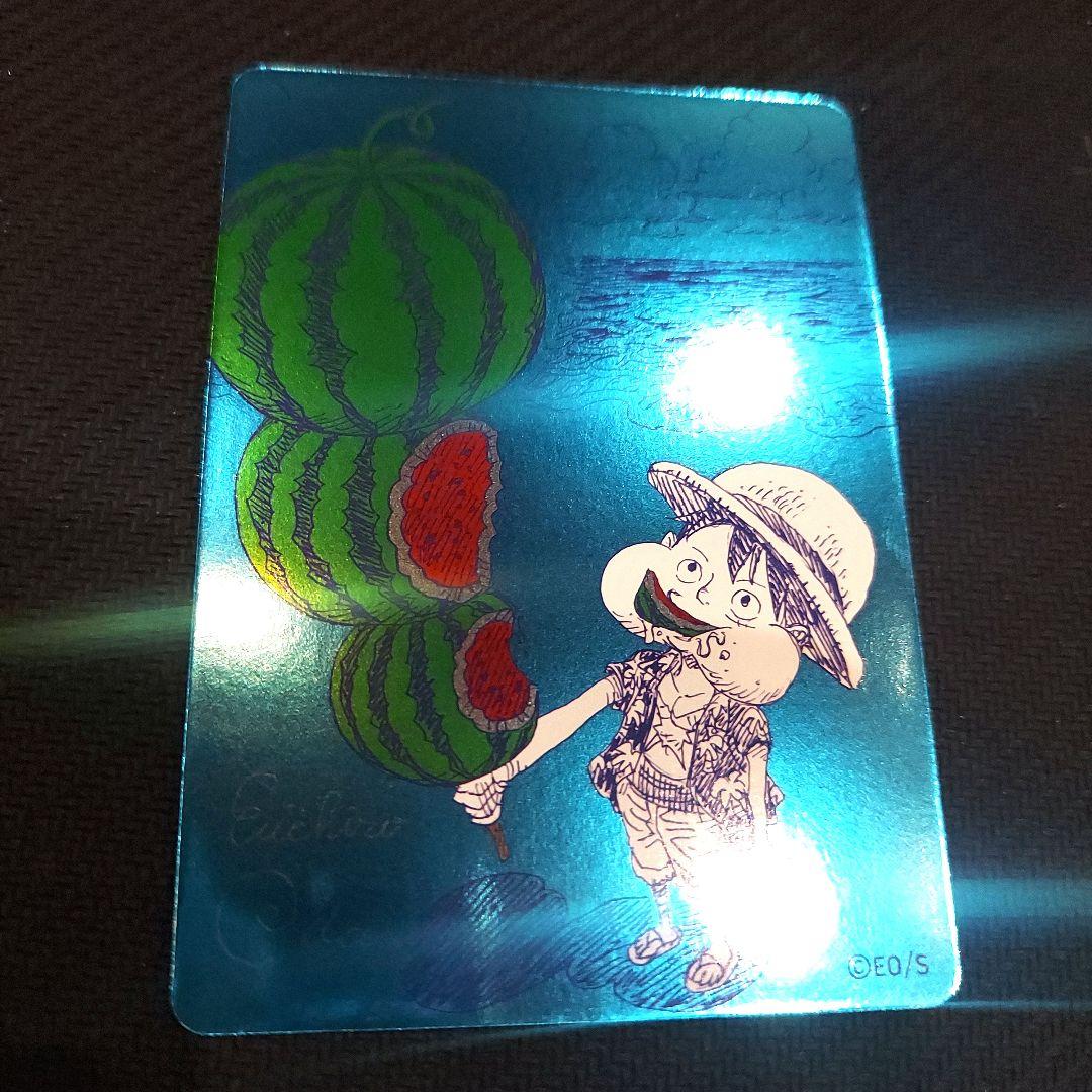 Signed Metacara One Piece Monkey D. Luffy card from Shueisha Natsucomi 2026, Japan import, waterproof and bend-protected