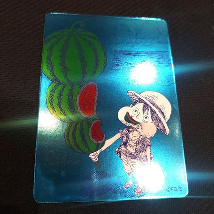 Signed Metacara One Piece Monkey D. Luffy card from Shueisha Natsucomi 2026, Japan import, waterproof and bend-protected