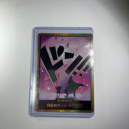 One Piece Card Game Don!! +1000 card from Japan import, shown in protective sleeve