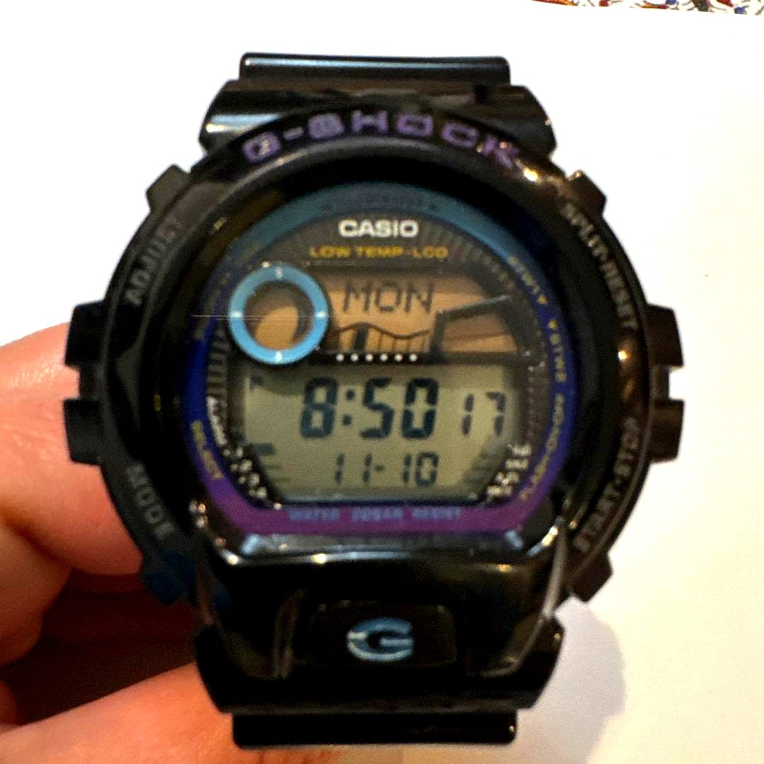 Casio G-Shock G-Lide GLX-6900 digital wristwatch with black band and shock resistant waterproof design