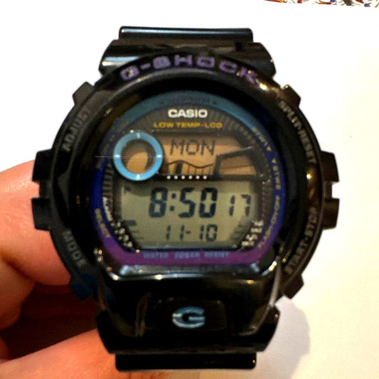 Casio G-Shock G-Lide GLX-6900 digital wristwatch with black band and shock resistant waterproof design
