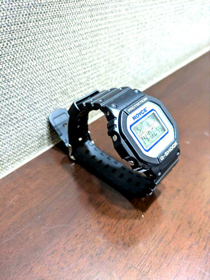 Casio G-Shock DW-5600E-1 Royce 35th Anniversary Limited Edition watch with engraved logo and special backlight