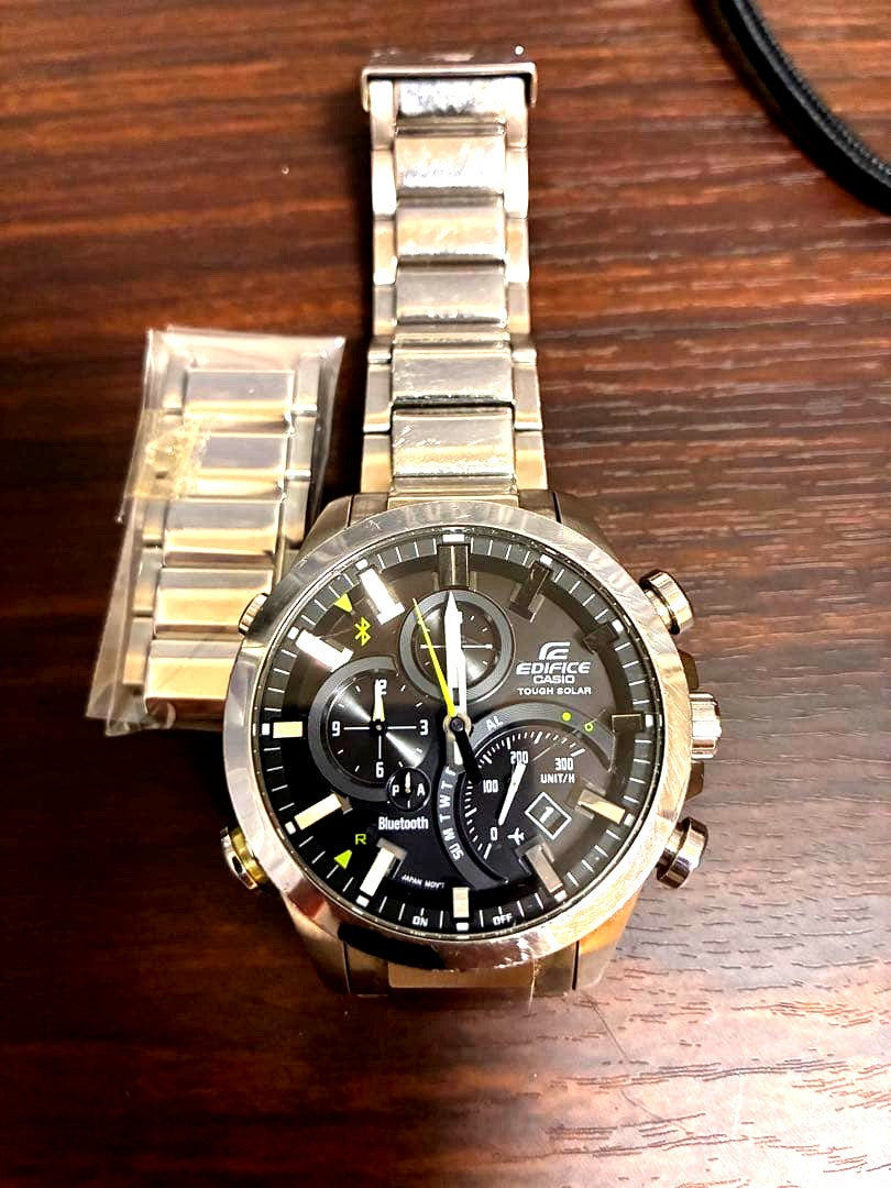 Casio Edifice Tough Solar Chronograph Watch with Bluetooth and stainless steel case