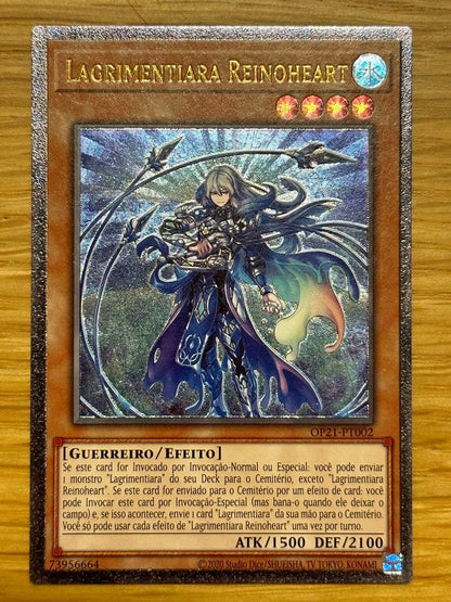 Yugioh Tiaramenthe Reinheart Relief Portuguese Edition trading card Japan import front view