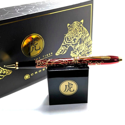 Cross Townsend Year of the Tiger Model 2022 Red GT Ballpoint Pen with Gold Plated Details — Japan Import