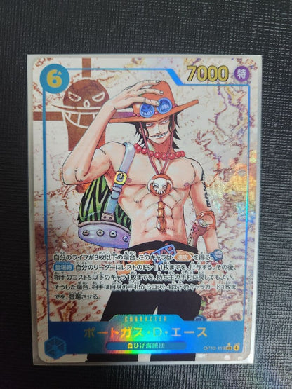 One Piece Portgas D Ace Secret Parallel Card with 6 cost and 7000 power from Japanese card game