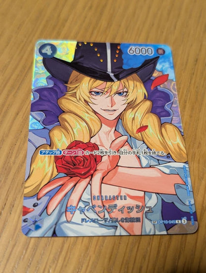 Cavendish SP OP10-045 R Parallel One Piece card from Japan with minor chip on backside left side