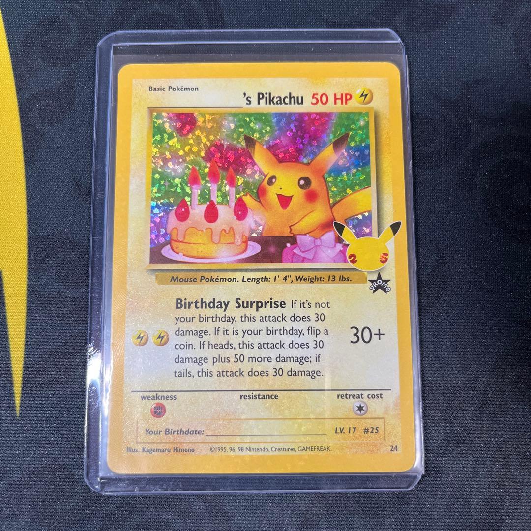 Pokemon Card Pikachu Birthday 25th Anniversary Overseas English Promo