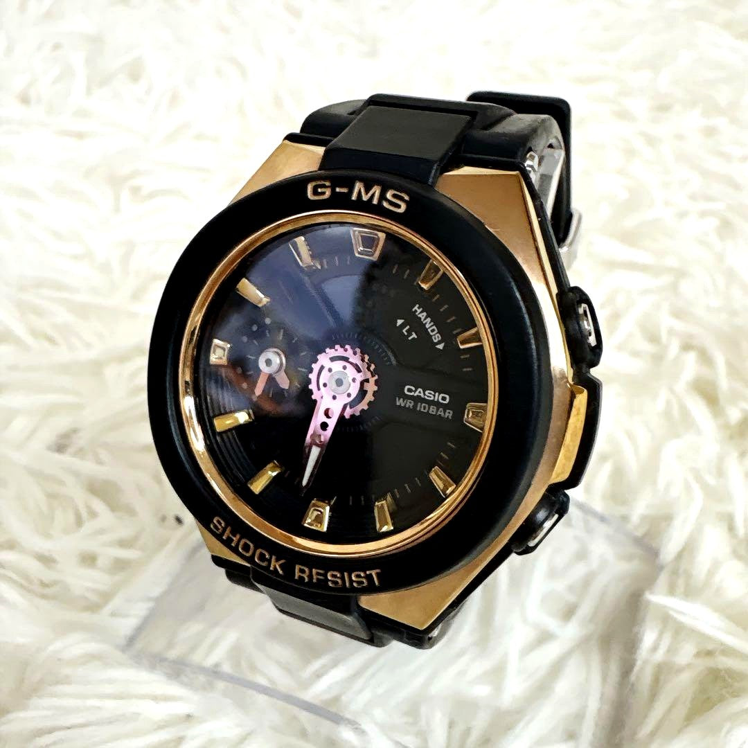 Casio Baby-G G-MS Series Model 5551 JA black and gold quartz analog-digital watch Japan import