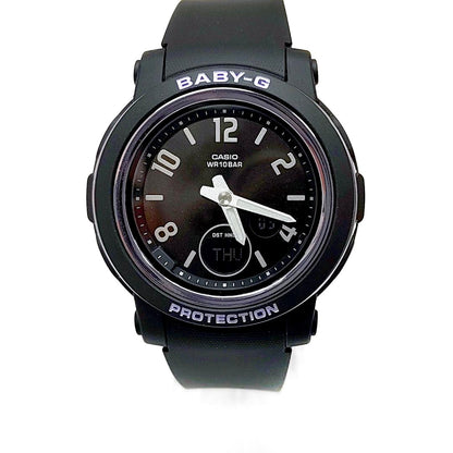 Casio Baby-G BGA-290DR-1AJF black resin band watch with shock resistance and digital analog display