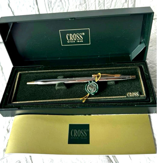 Cross Millennium Medalist silver and gold ballpoint pen with twist mechanism in box