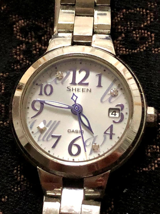 Casio Sheen women's wristwatch approximately 6.5 inches with visible wear in used good condition
