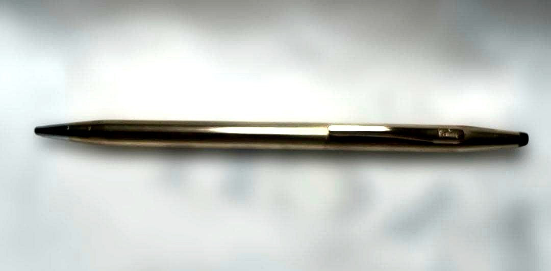 Cross Classic Century old model ballpoint pen with 14K gold filled metal body and engraved markings