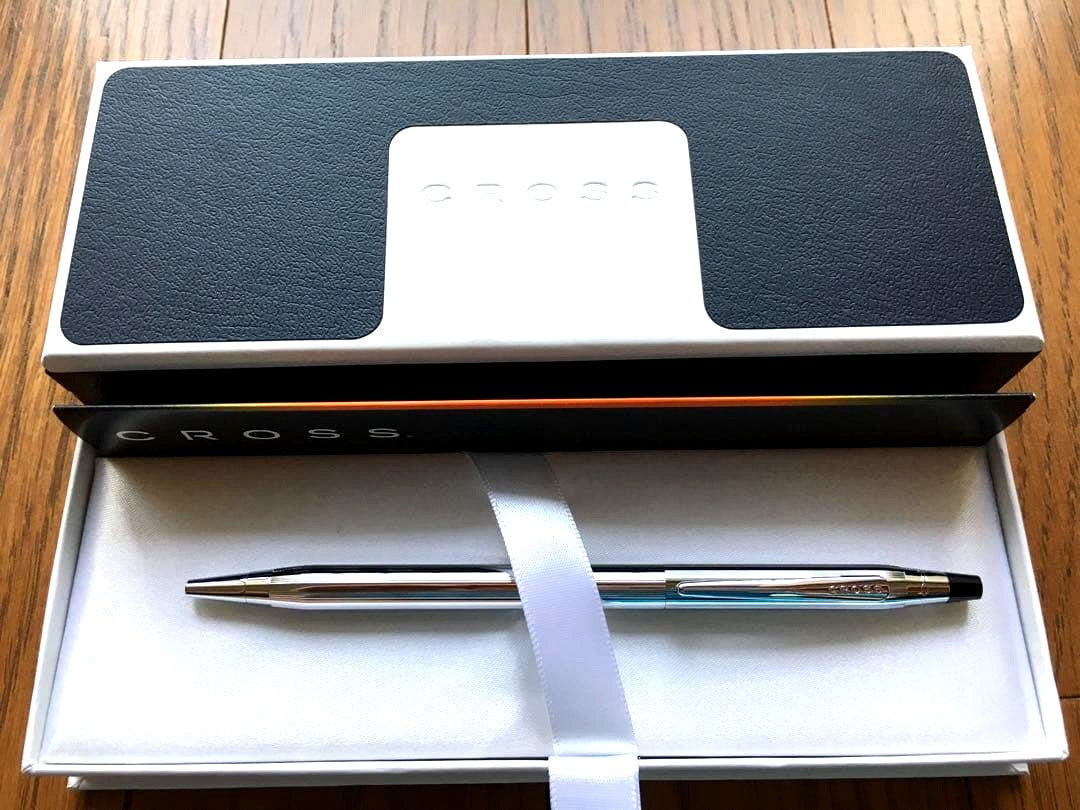 New unused Cross ballpoint pen with twist mechanism and sleek black barrel