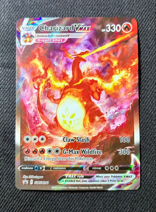 Pokemon Charizard Vmax English Promo SR card SWSH261 with overseas limited illustration from Japan
