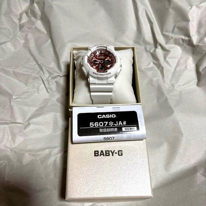 Casio Baby-G 5607 White Quartz Watch with Date and Day Display — Japan Import
