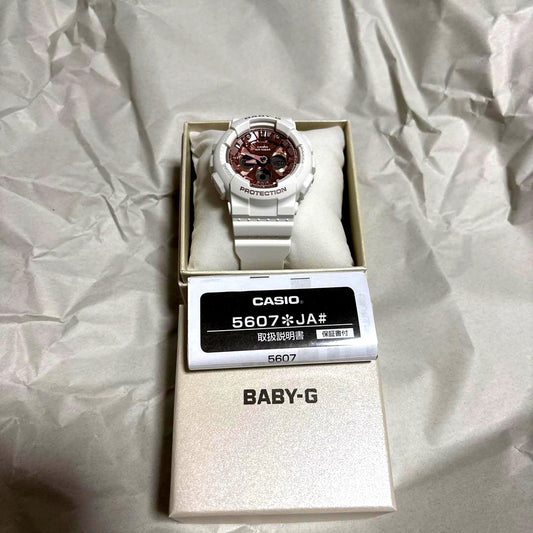 Casio Baby-G 5607 White Quartz Watch with Date and Day Display — Japan Import