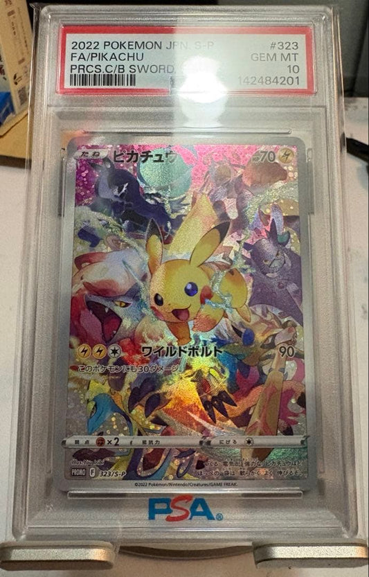 Bandai PSA10 Pikachu Promotional Collector Box model 323/S-P in clean condition, Japan import