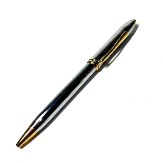 Cross Townsend 502 gold ink ballpoint pen with Art Deco style and conical top made in Ireland