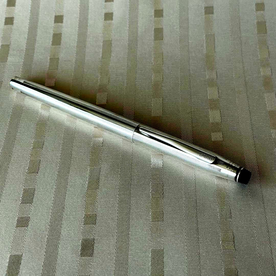 Cross Silver Plated Cap-Type Rollerball Pen Made in USA