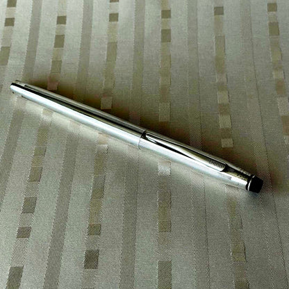 Cross Silver Plated Cap-Type Rollerball Pen Made in USA