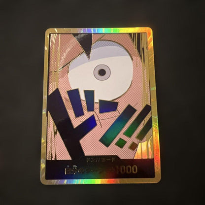 One Piece Card Game Don!! Parallel Gold Luffy Card featuring gold parallel design, in good condition