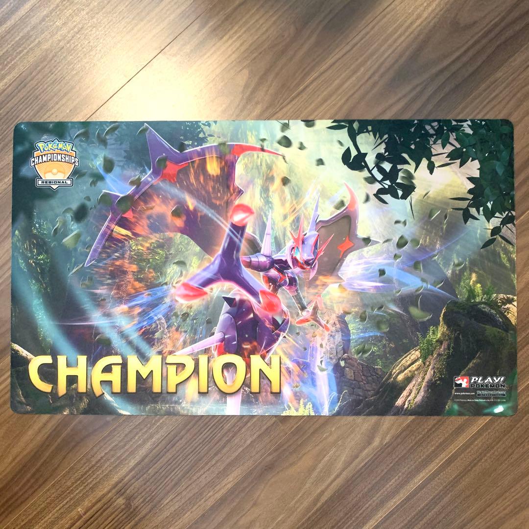 Official Champion Argoyen Japanese exclusive Pokemon Regional Championship playmat folded for shipping