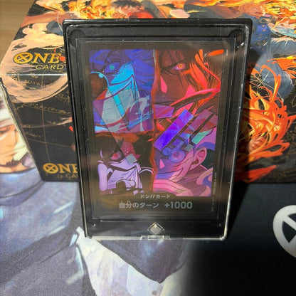 One Piece Rum azar Dawn Second Anniversary Four Emperors Don Card Japanese collectible in used condition