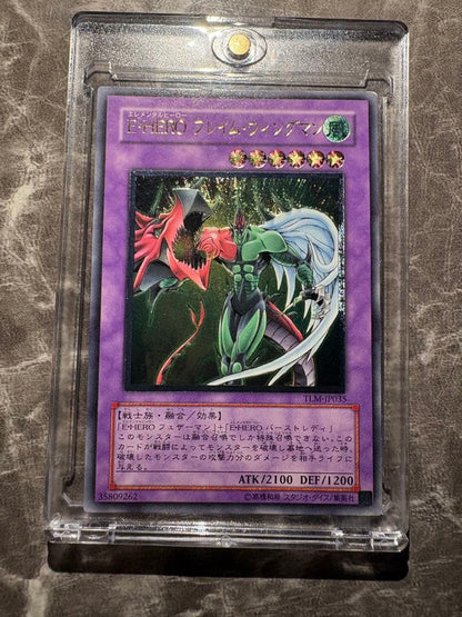 Yugioh E-Hero Flame Wingman Relief card TLM-JP035 Ultimate Rare effect monster with Wind attribute