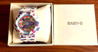 Casio Baby-G Flower Leopard ladies digital analog watch with backlight and original box from Japan