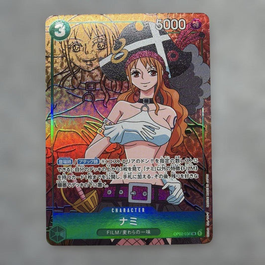 One Piece Film Character Nami OP02-036 R Card green attribute from Top Battle series Japan import