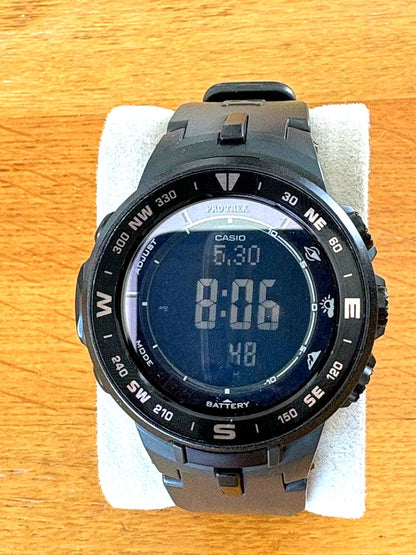 Casio Pro Trek PRG-330 black solar digital watch with triple sensor compass altimeter and barometer