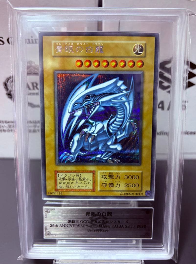 Archenemy Blue-Eyes White Dragon 25th Anniversary secret rare Japanese trading card PSA-10 equivalent