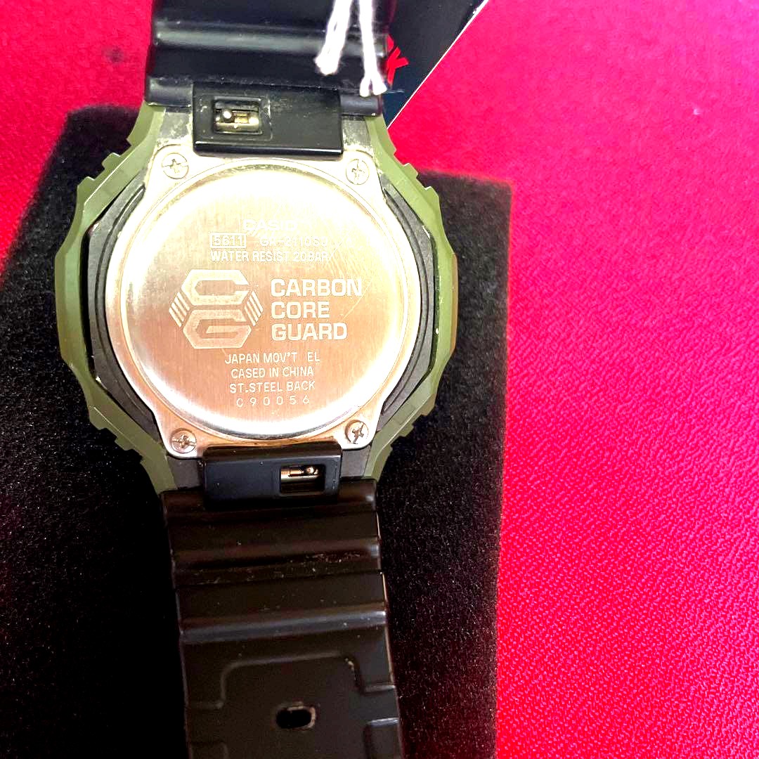 Casio G-Shock GM-2100-1AJF black digital-analog watch with shock and water resistance