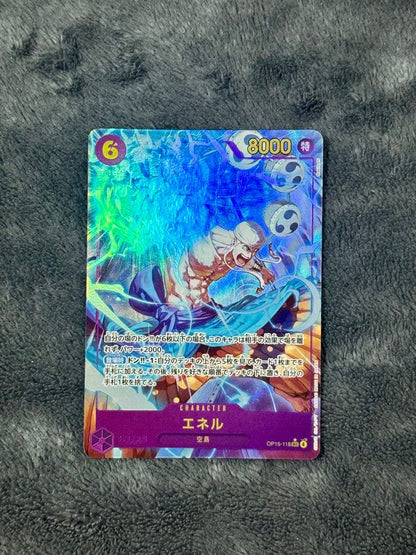 One Piece OP15-118 SEC Parallel Energy Card from Japan, single collectible card in protective sleeve