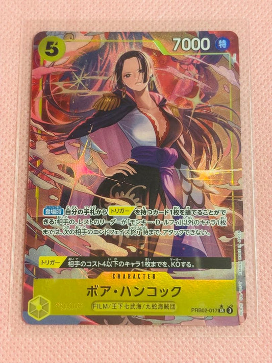 One Piece Card Game Boa Hancock PRB02-017 SR Parallel Alternate Art Japanese import card in sleeve