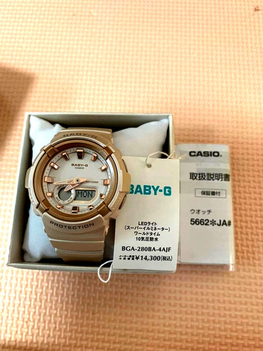 Casio Baby-G BGA-280BA-4AJF G-Shock women's watch with pink dial and resin band