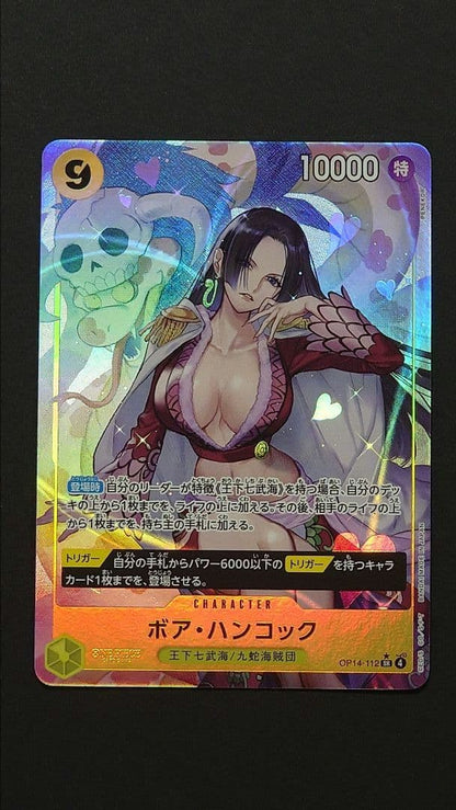 Hologram One Piece Boa Hancock character card with 10000 power and cost 9 from Japan import