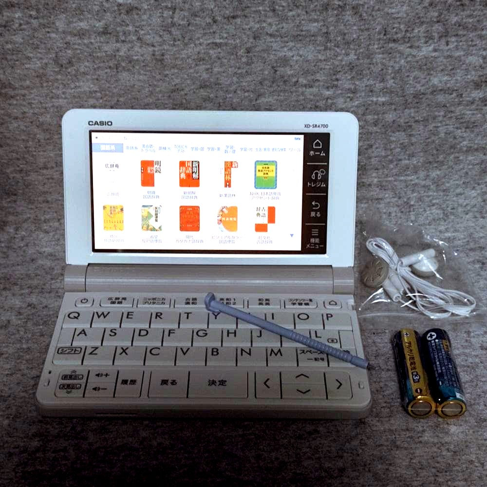 Casio Electronic Dictionary High School Model XD-SR4700 2019 version with touch pen and earphones