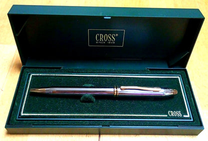 Cross Metal Body Ballpoint Pen with Blue Ink and Case
